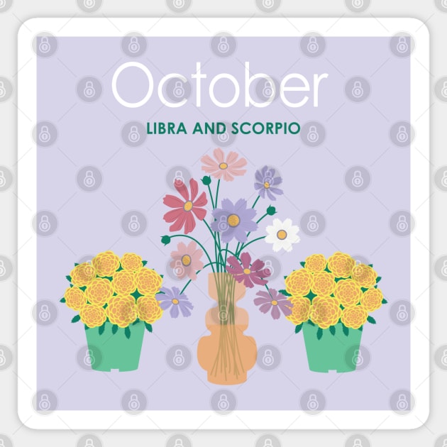 October Birth Flowers Sticker by LjM